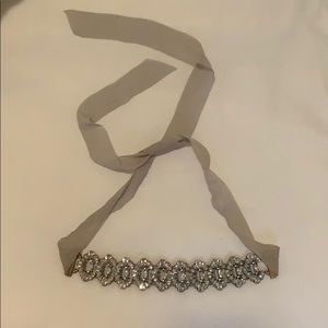 Unique Jeweled Ribbon Choker & Headband